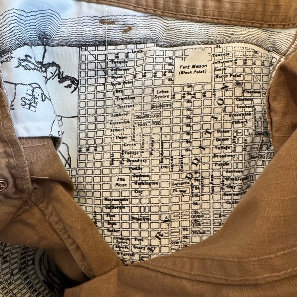 Taylor Stitch Camp Shorts Rip Stop 33 Button Fly Khaki Gorp Hiking Outdoor Beach - Picture 13 of 16
